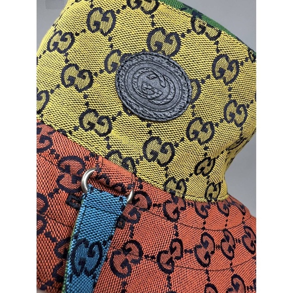 New Gucci GG hat Reversible canvas bucket straps hat with Interlocking G - Picture 9 of 11